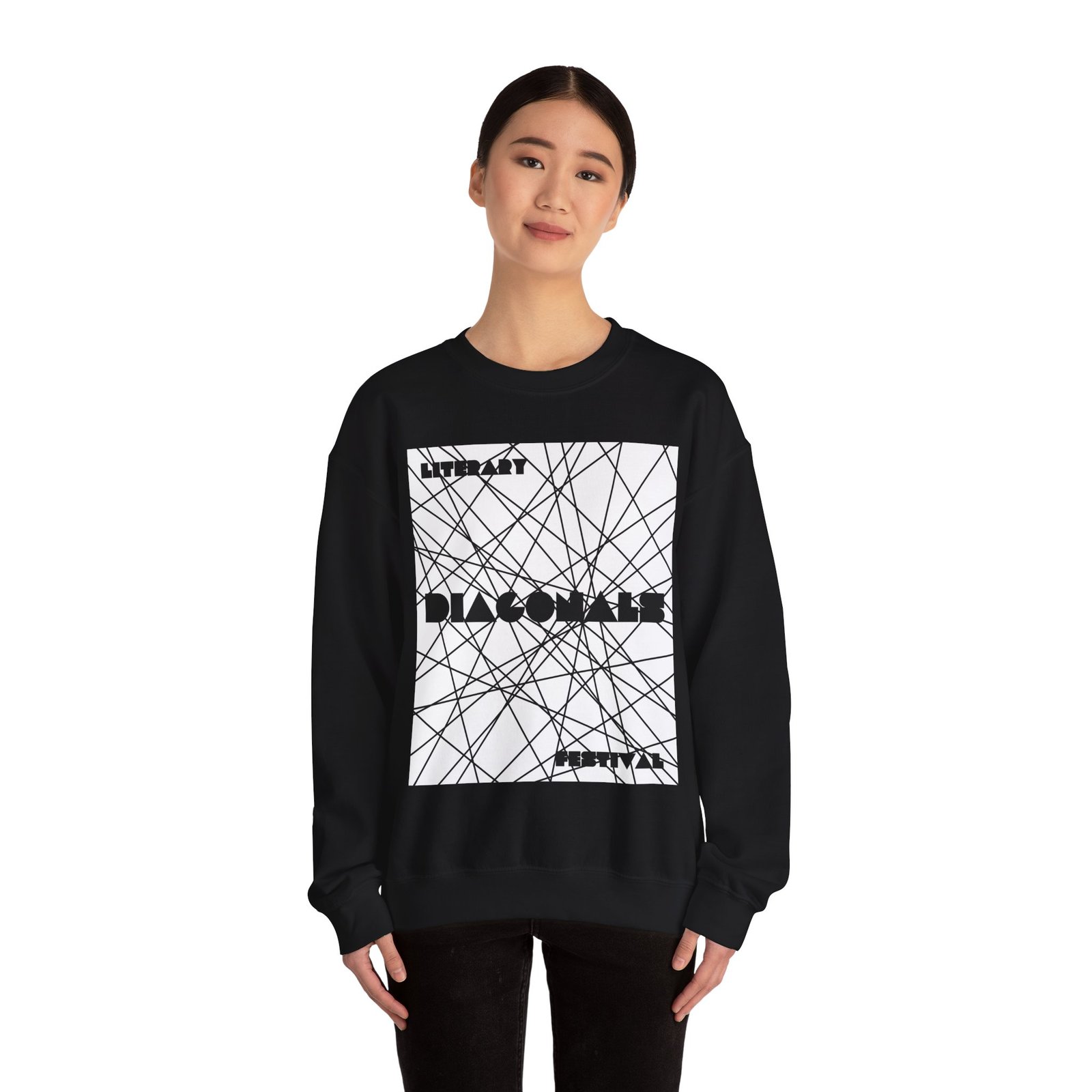 Diagonals Crewneck Sweatshirt I/VII - Image 4