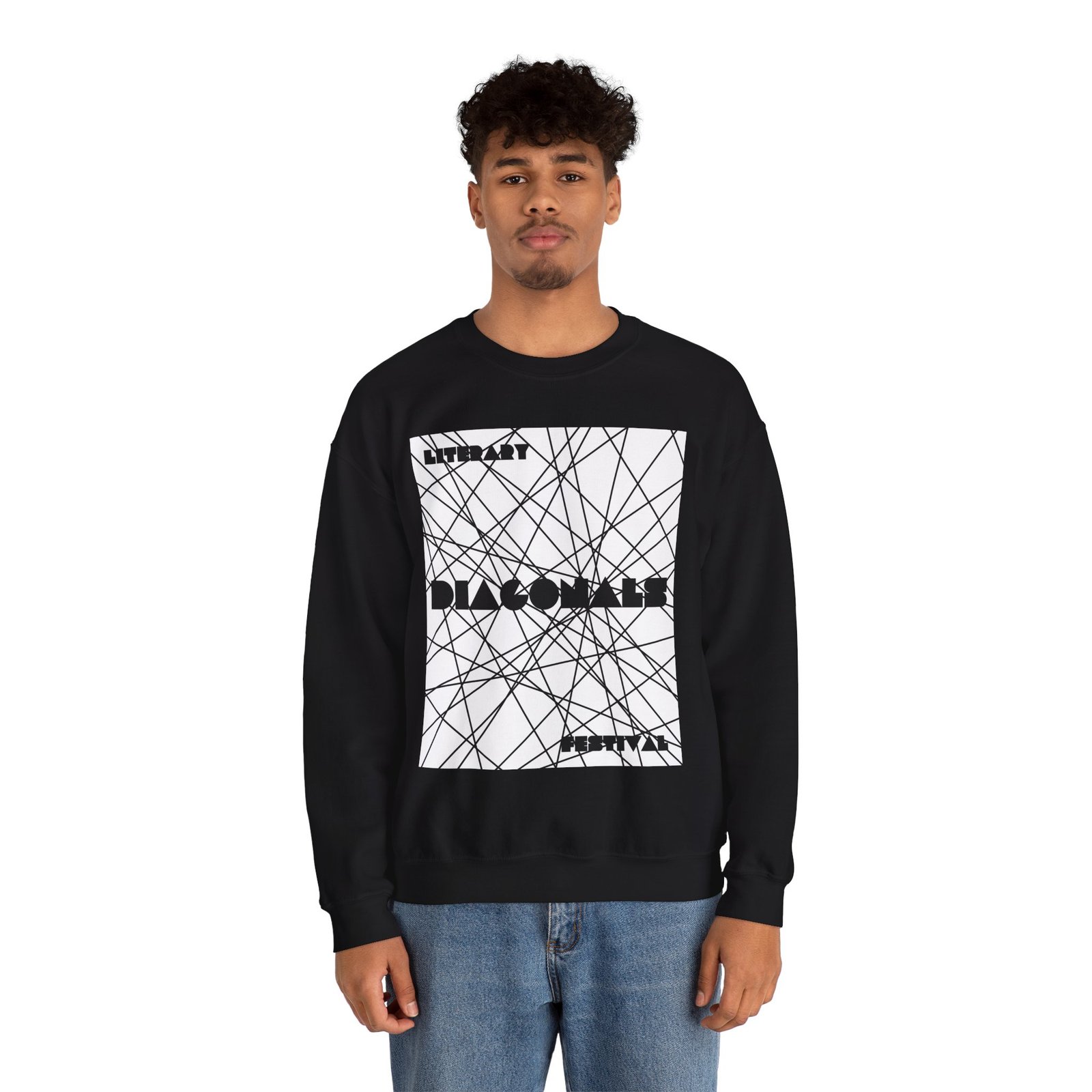 Diagonals Crewneck Sweatshirt I/VII - Image 5