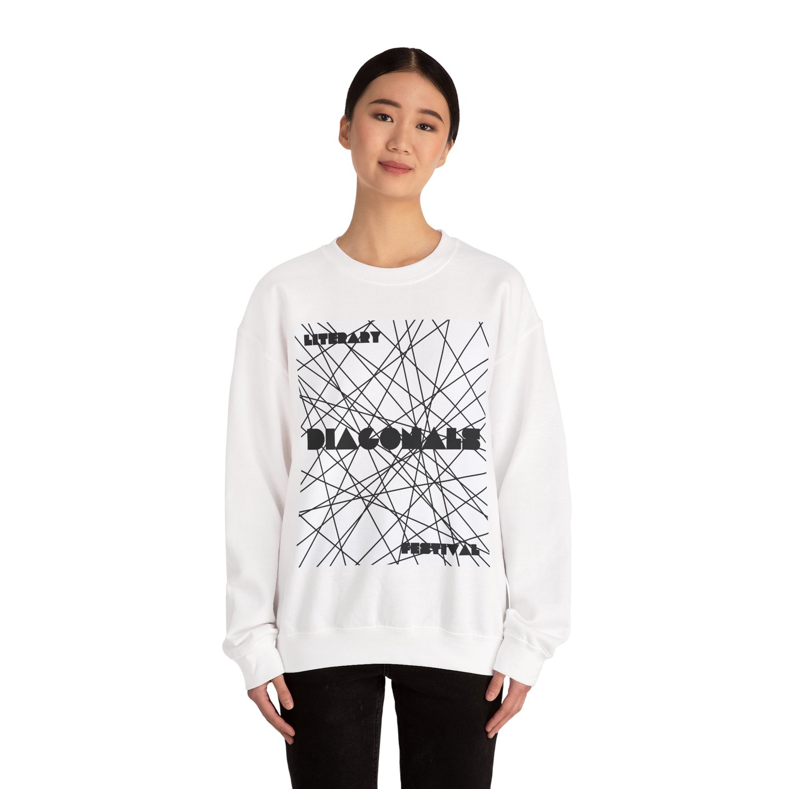 Diagonals Crewneck Sweatshirt I/VII - Image 9
